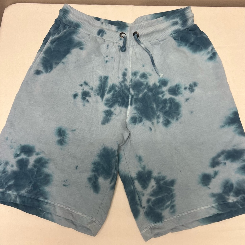 Russell Athletic Cotton, Blue Tie-Dye Shorts. Size L.